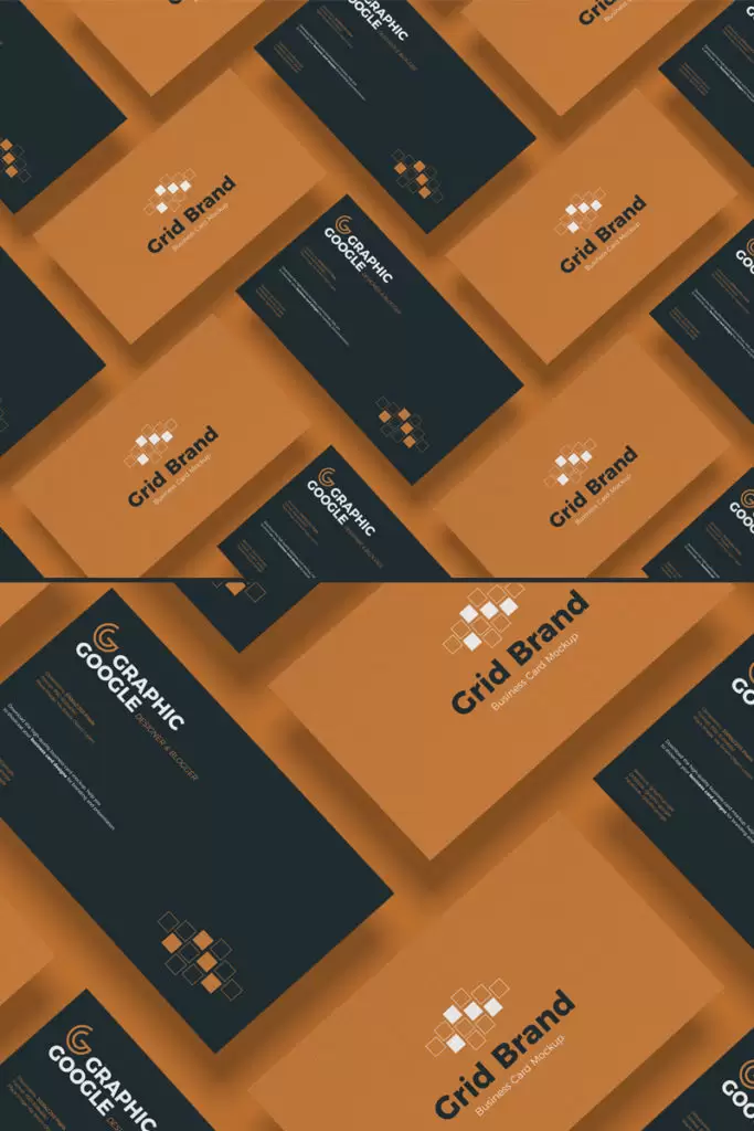 Mockup gratis cartao de visita empresarial estilo grid designe 10 Mockups de Cartão de Visita Incríveis para Baixar Grátis