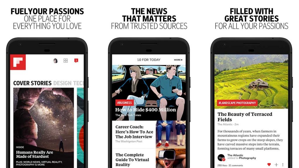 apps android de noticias para se manter atualizado gratis flipboard designe
