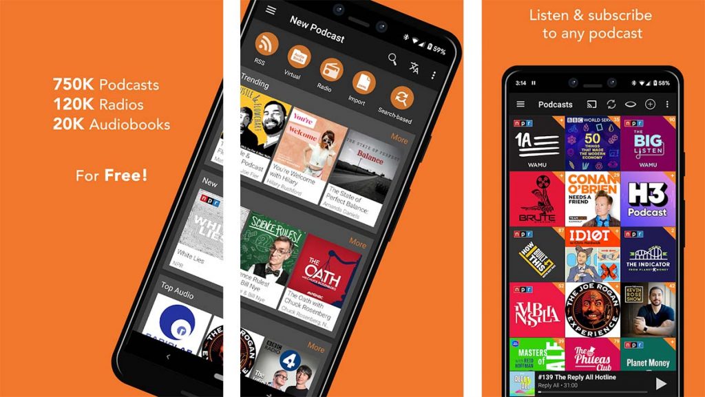 apps android de noticias para se manter atualizado gratis podcast addict designe