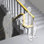 Simples redesenho do corrimão ajuda idosos a descansarem ao subir escadas