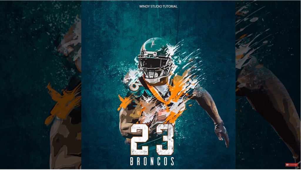 tutorial design grafico photoshop poster sobre esporte jogador futebol americano designe 10 Melhores Tutoriais de Design que você precisa conhecer