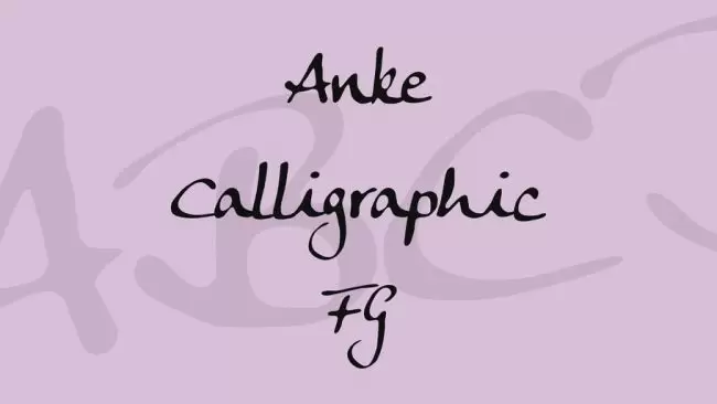 Anke Calligraphic FG Regular fontes cursivas gratuitas designe