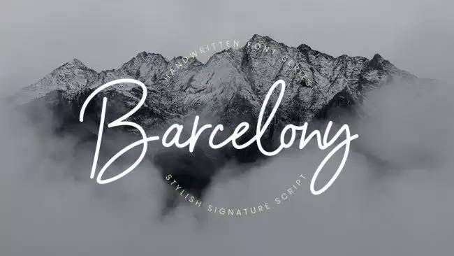 Barcelony fontes letra cursivas gratuitas designe
