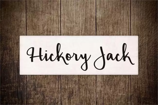Hickory Jack fontes cursivas gratuitas designe