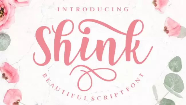 Shink fontes cursivas gratuitas designe