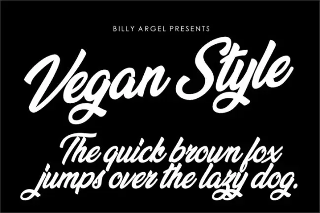 Vegan style fontes cursivas gratuitas designe