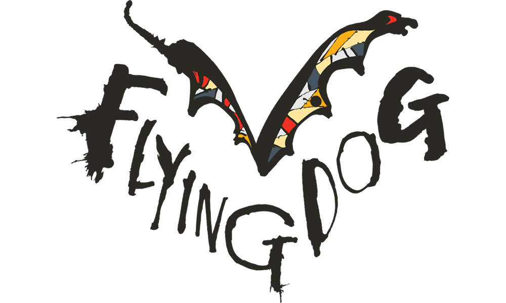 flyng dog marca de cerveja logo designe