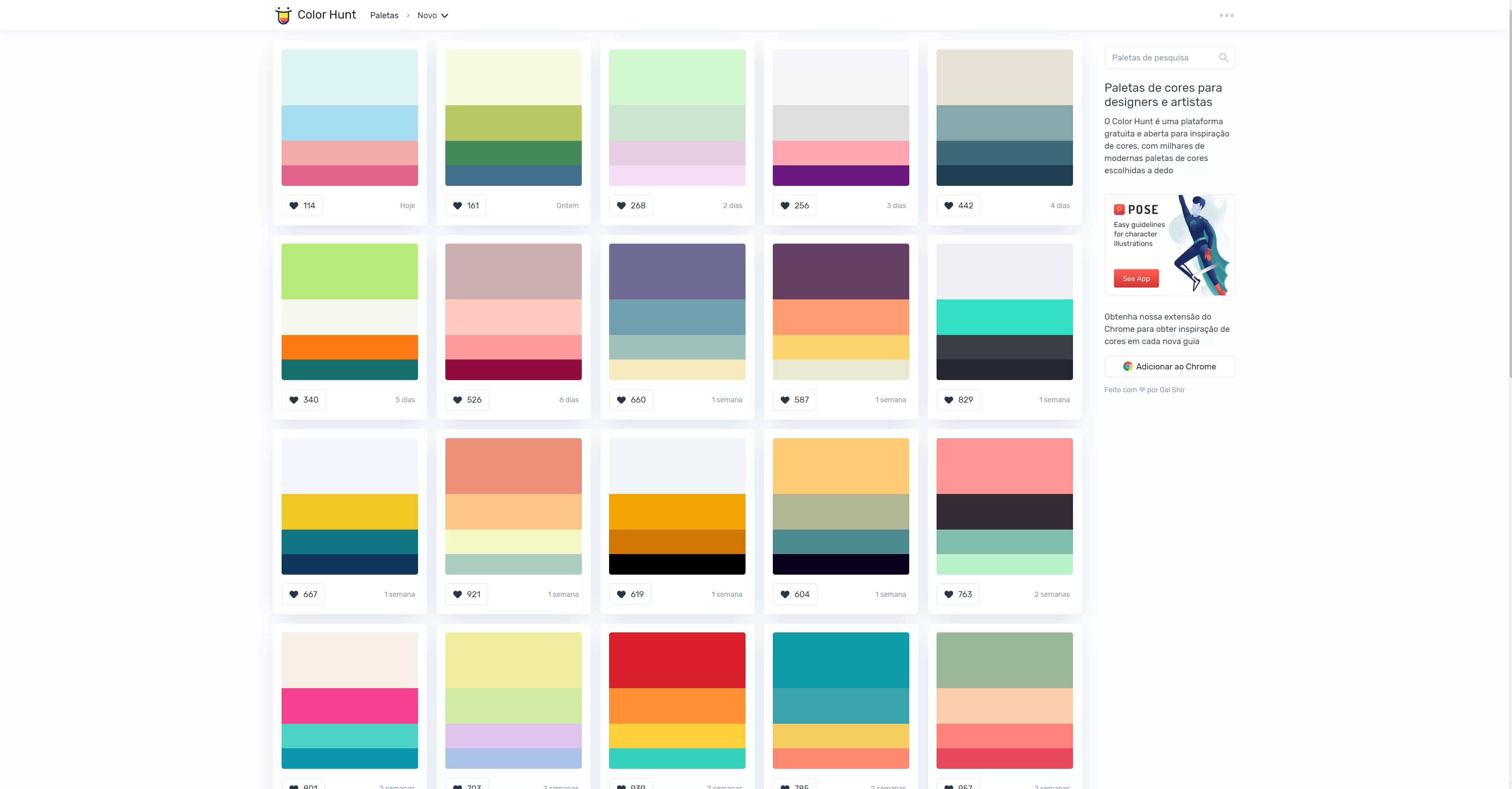 color hunt 12 sites para criar a paleta de cores perfeita designe