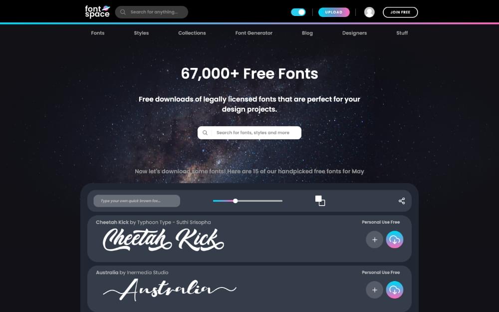 fontspace sites para baixar fontes gratis designe