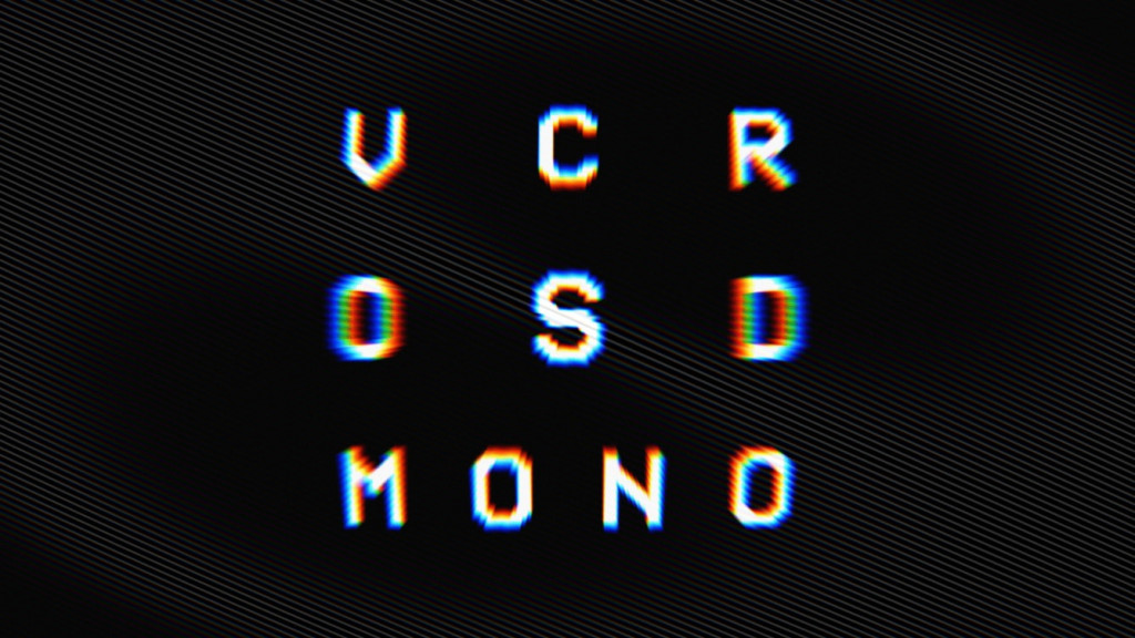 VCR OSD Mono fontes aesthetic designe