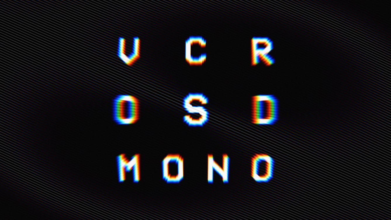 VCR OSD Mono fontes aesthetic designe