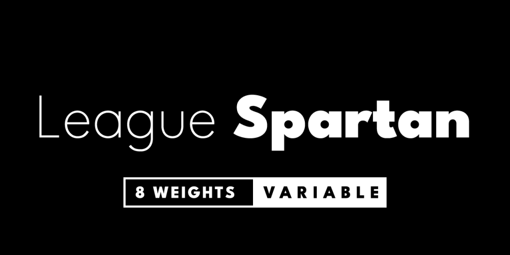 league spartan fontes aesthetic designe