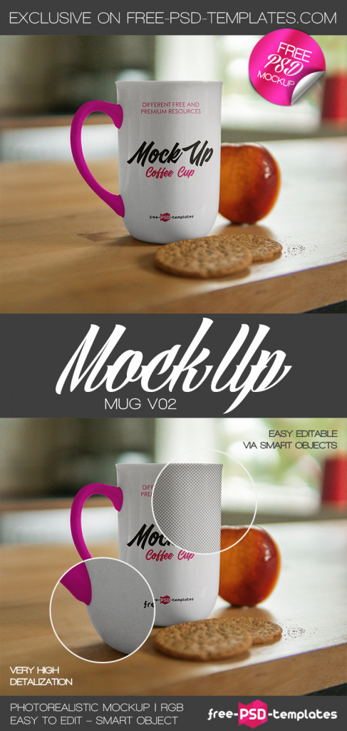 Preview one free mug v02 mock up in psd