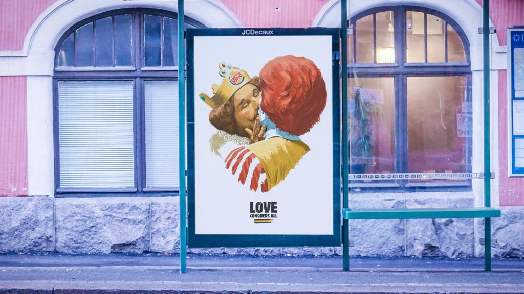 mcdonald e burger king se unem em campanha de orgulho gay designe
