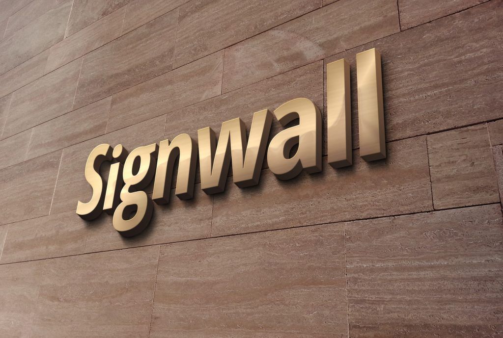 3d logo on wall mockup