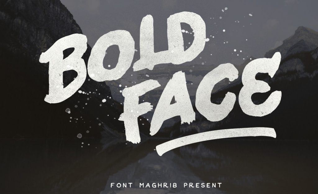 bold face font