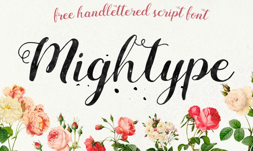 mightype free handlettered script font