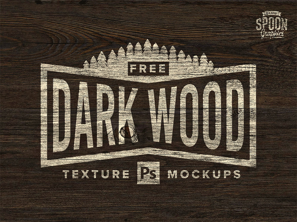 7 Mockups de Textura de Madeira Escura grátis para Photoshop