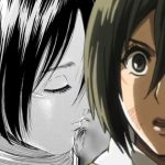 Eren e Mikasa em Attack on Titan: Final de capítulo revela beijo de Mikasa