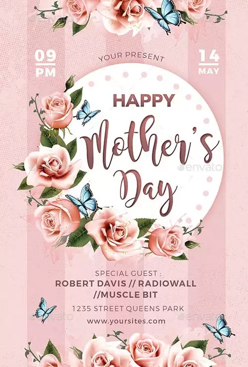 Free Mothers Day Flyer Template PSD