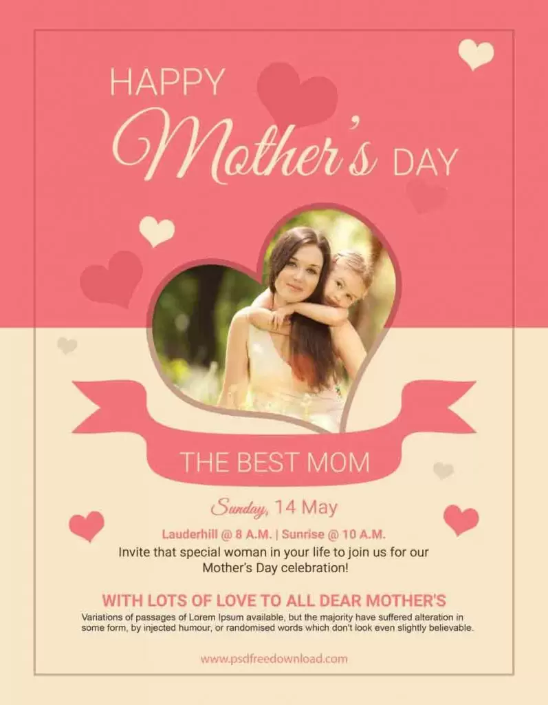 Free Mothers Day PSD Flyer Template