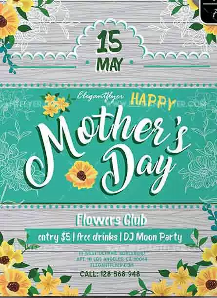Free psd Mothers Day Flyer Template