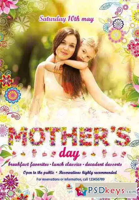Happy Mothers Day Flyer Free Download Photoshop File Template