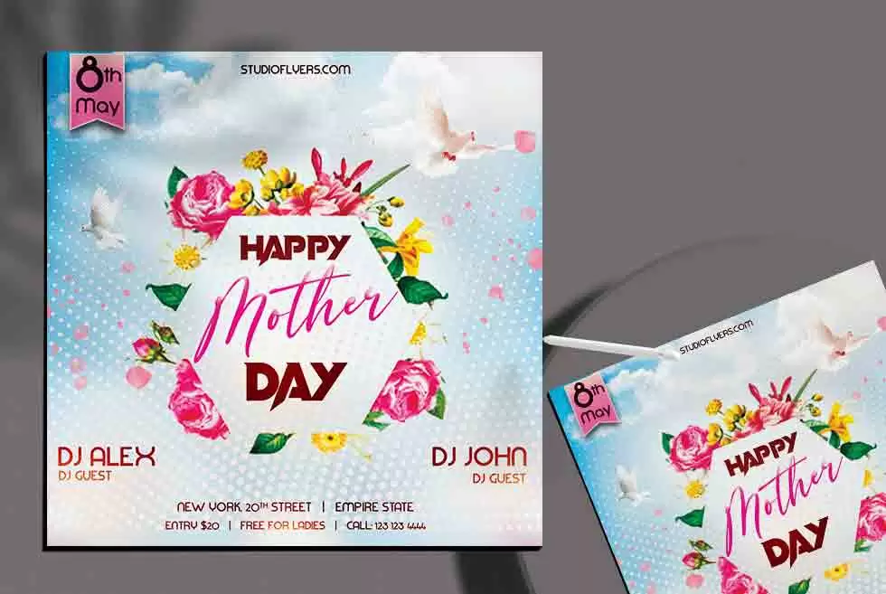 Mothers Day – Clean Free PSD Flyer Template
