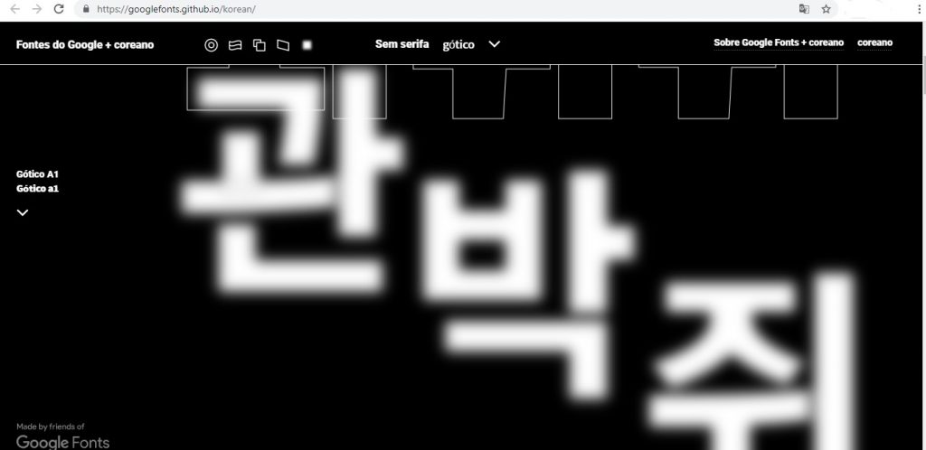 Conheça o Google Fonts + Korean