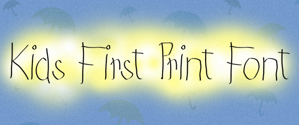 Fonte Infantil Kids First Print Font