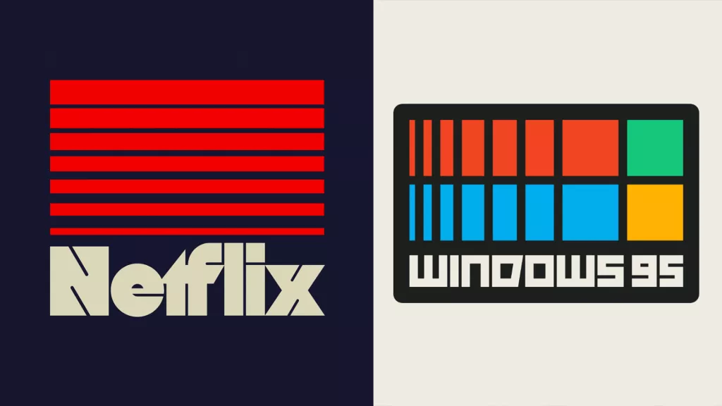 netflix logo retrô