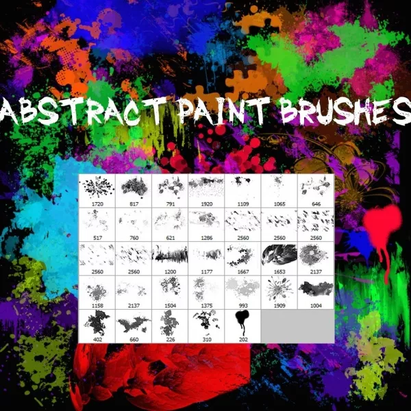 pintura abstrata photoshop brushes