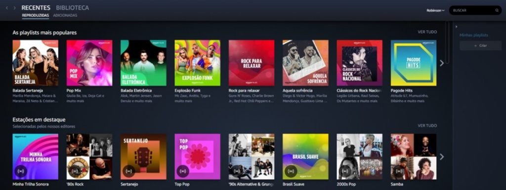 Sites para baixar musicas gratuitas Amazon Prime Web Store