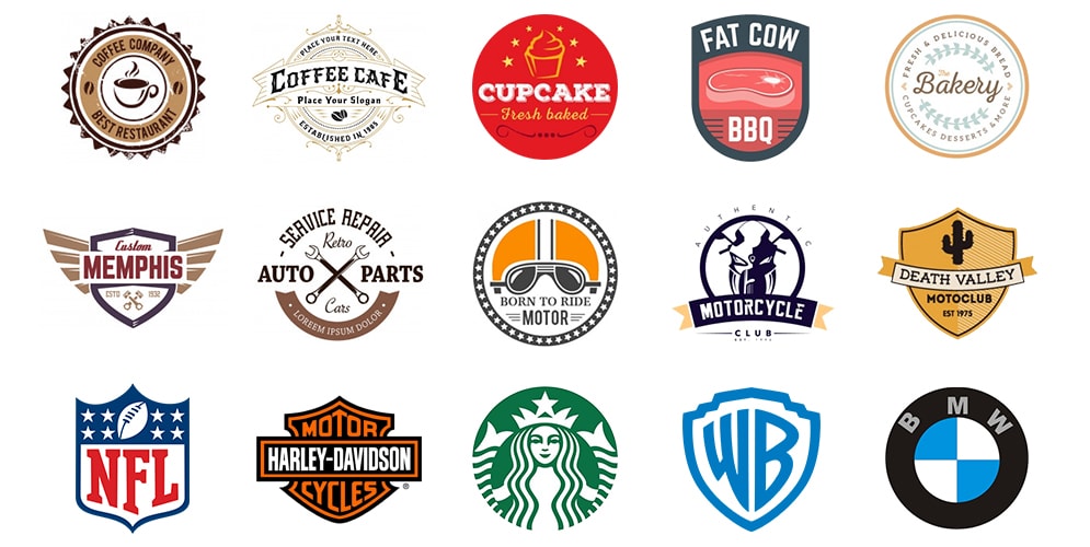 Exemplos logos emblemas