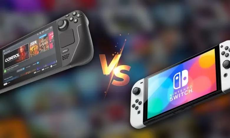 comparacao Steam Deck Nintendo Switch OLED