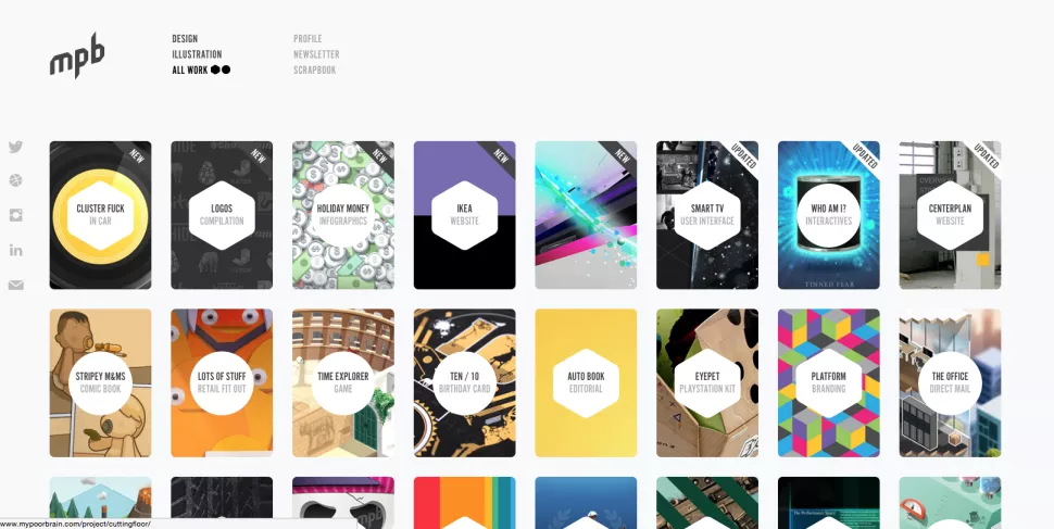 portfolio designer tim smith 17 Portfolios digitais de designers para inspirar