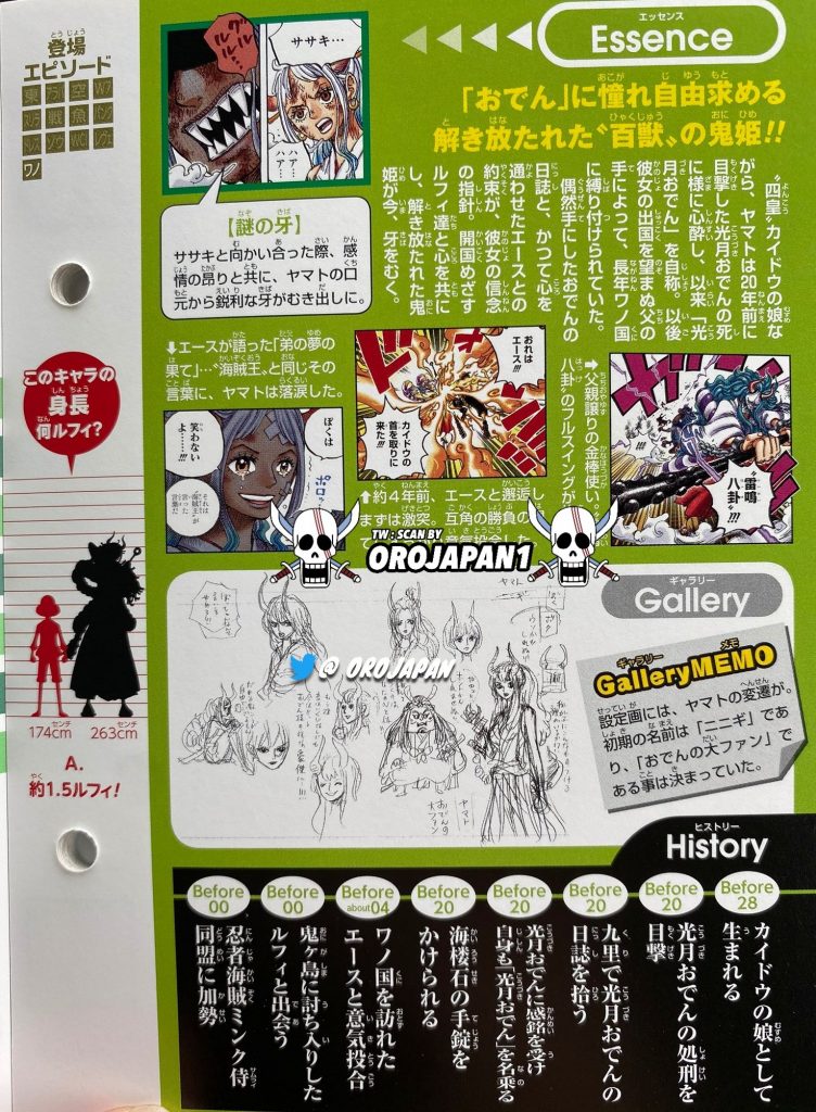 Criador de One Piece revisa detalhes importantes sobre o gênero de Yamato