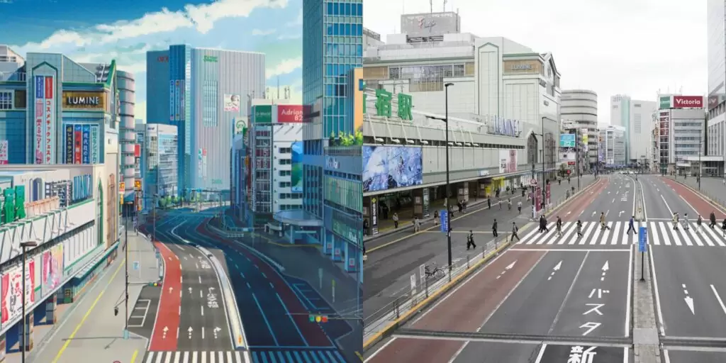 Bairro Shinjuku em Toquio Anime vs Vida Real: Locais reais do filme Your Name (Kimi no Na wa)