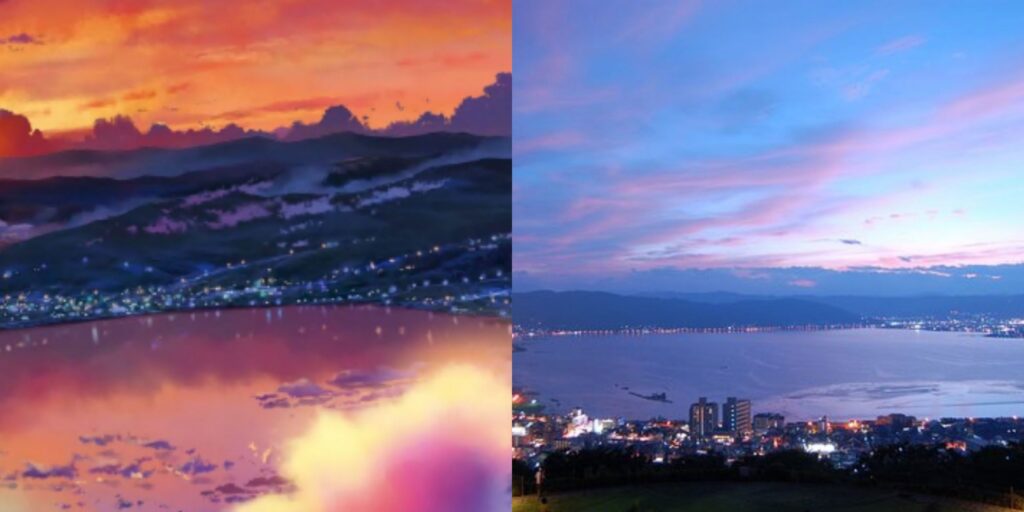 Lago Suwa em Nagano Anime vs Vida Real: Locais reais do filme Your Name (Kimi no Na wa)