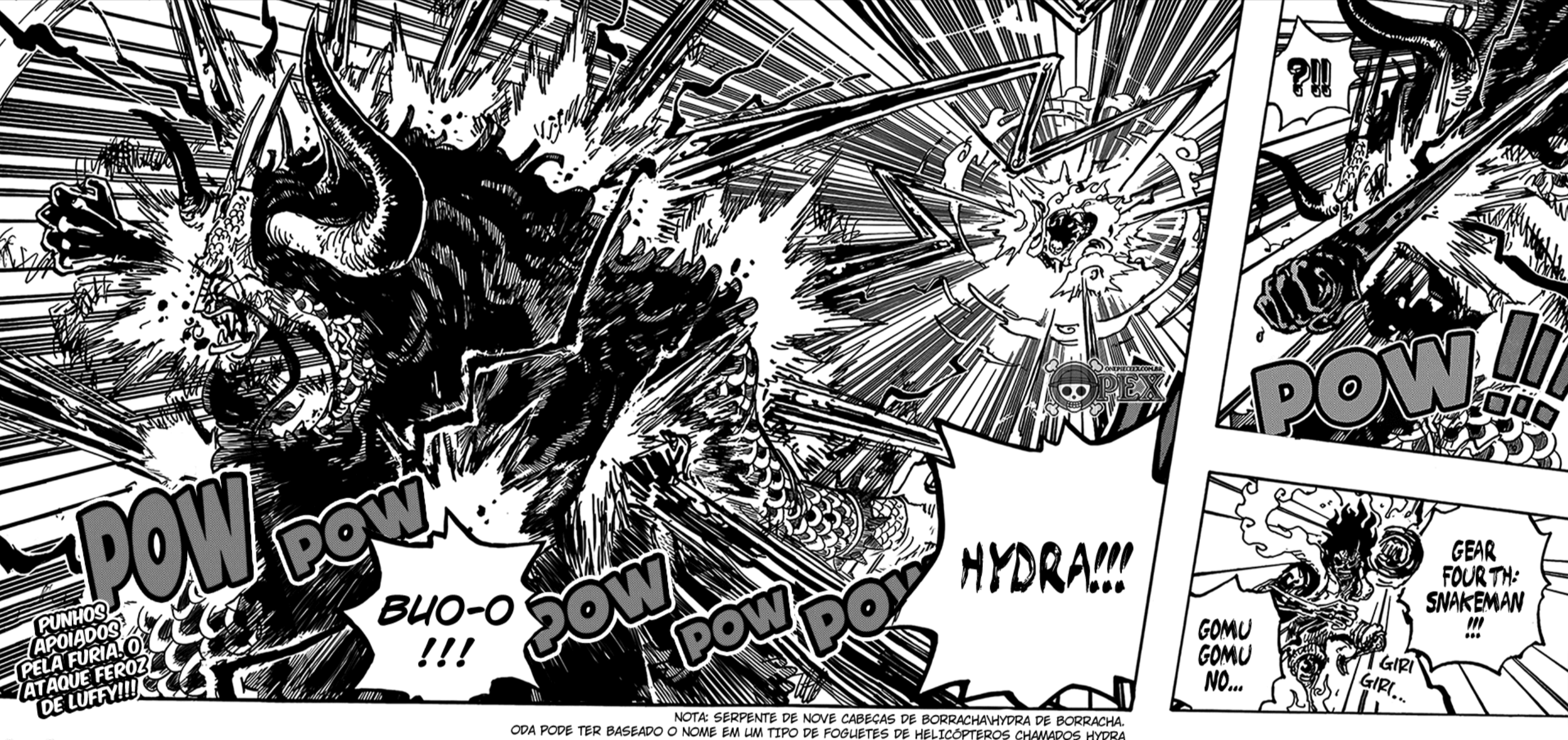 Kaidou e Luffy revelam novos ataques em One Piece capítulo 1042