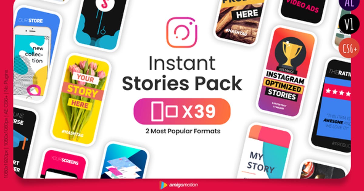 Instant Stories Pack AE Version template premiere pro envato 26 Melhores Templates para Premiere Pro 2022