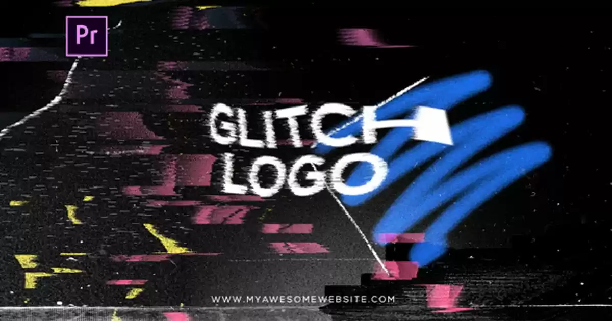Introducao ao Logo Glitch Distortion template premiere pro envato