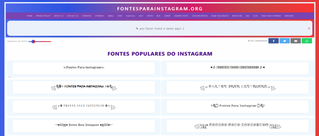 Fontes para Instagram: Sites com fontes de letras para copiar