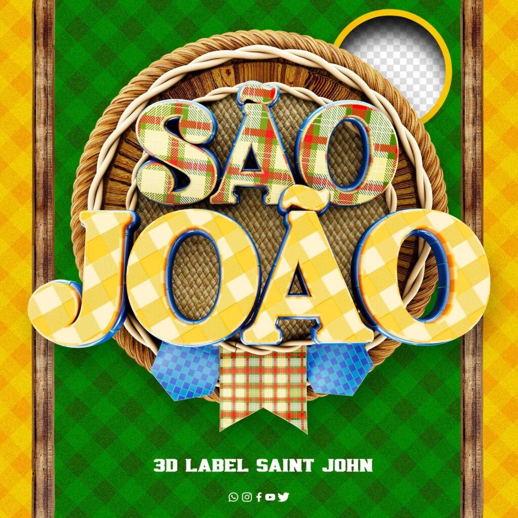 3d logo so joao for festa junina compositions 10 Vetores de Festa Junina e São João Grátis em PSD e SVG