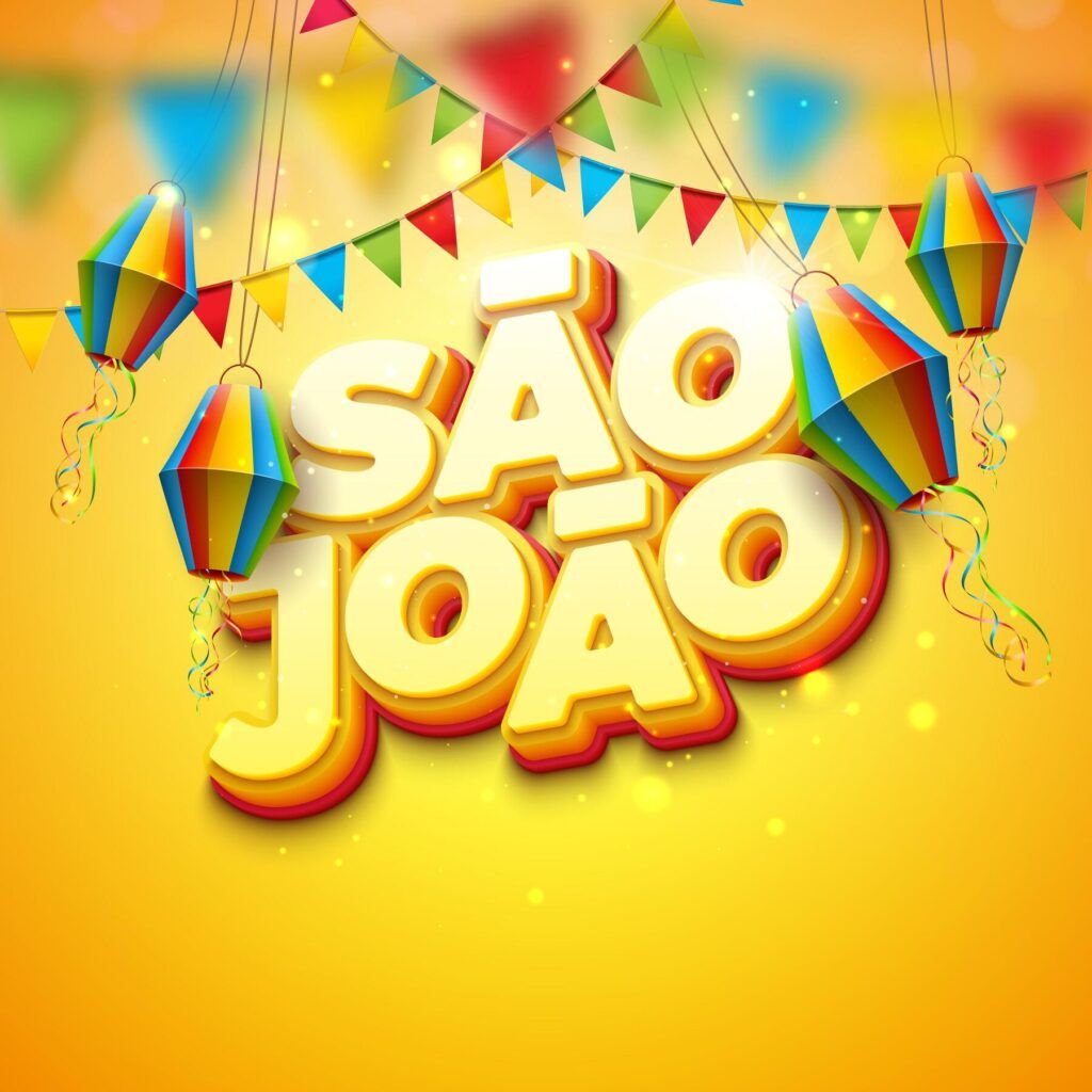 Festa junina illustration with party flags and paper lantern vector brazil june sao joao festival 10 Vetores de Festa Junina e São João Grátis em PSD e SVG