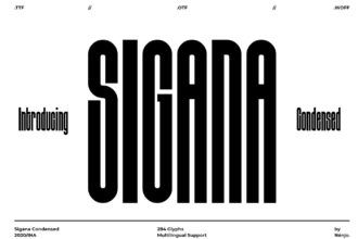 Sigana condensed font 8 Fontes Condensadas Perfeitas para Dar um Up no Seu Design