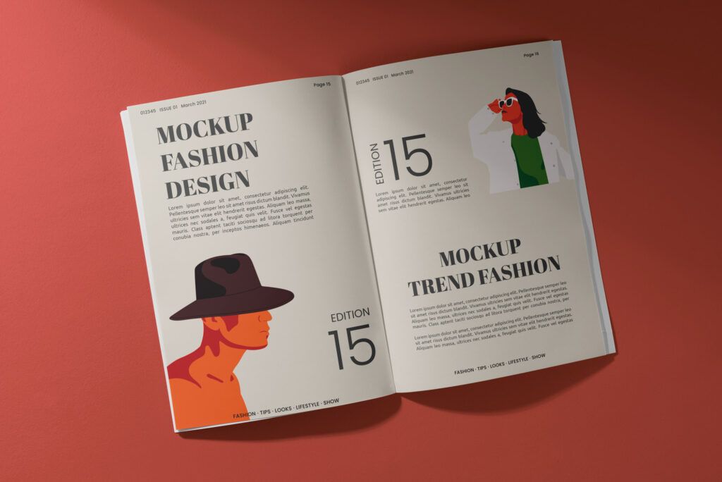 Opened Magazine Mockup PSD 8 Melhores mockups de livro aberto grátis