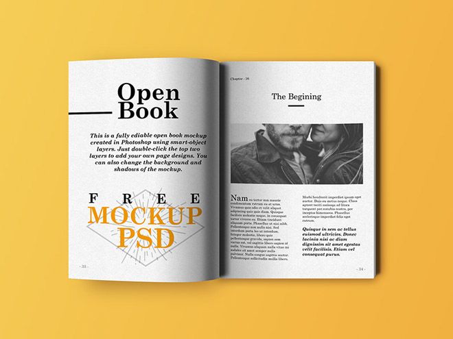 Realistic Open Book Mockup PSD 8 Melhores mockups de livro aberto grátis