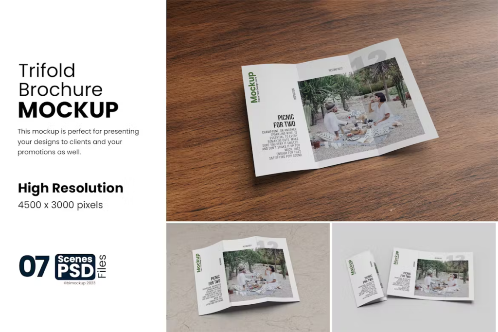 image 585 8 Mockups de Folder de duas dobras Gratuitos