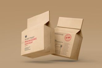mockup de papel gratis capa Paper Bag Mockup Grátis: 10 Melhores opções para aplicação da sua marca